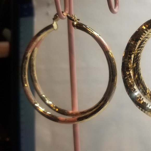 BUY 1 GET 1 FREE Gold Filled Large Hoops !***LOWERED PRICE... NON TARNISHING !!! - Picture 15 of 15